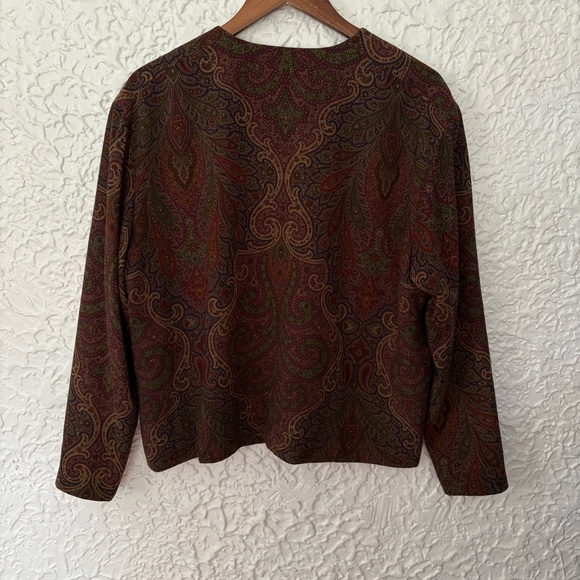 Vintage Paisley Wool Top Size 14 - Picture 4 of 6